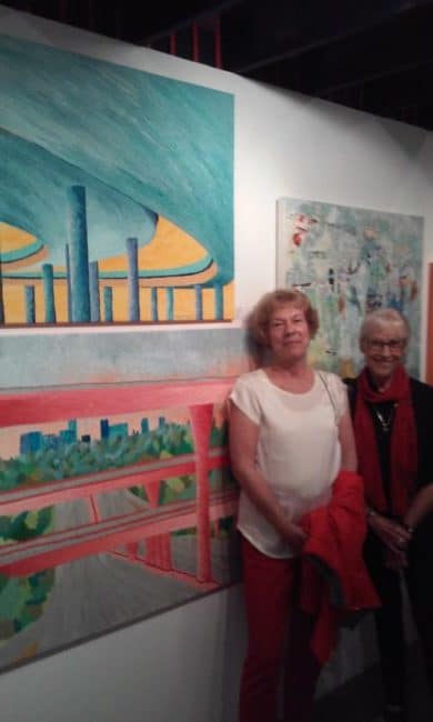 Nancy R Wise painting "2 LA" "Freeway Galaxy"