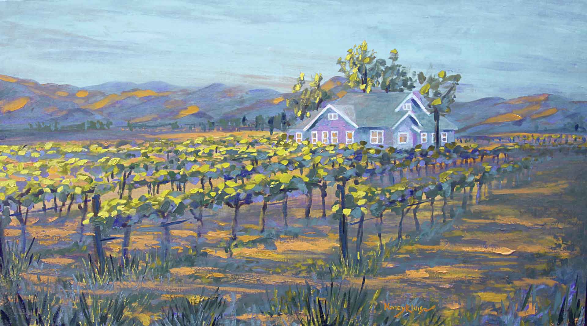 Riverbench Vineyard Winery Paintings By Nancy R Wise   Riverbench Vineyard Winery 1920 1 